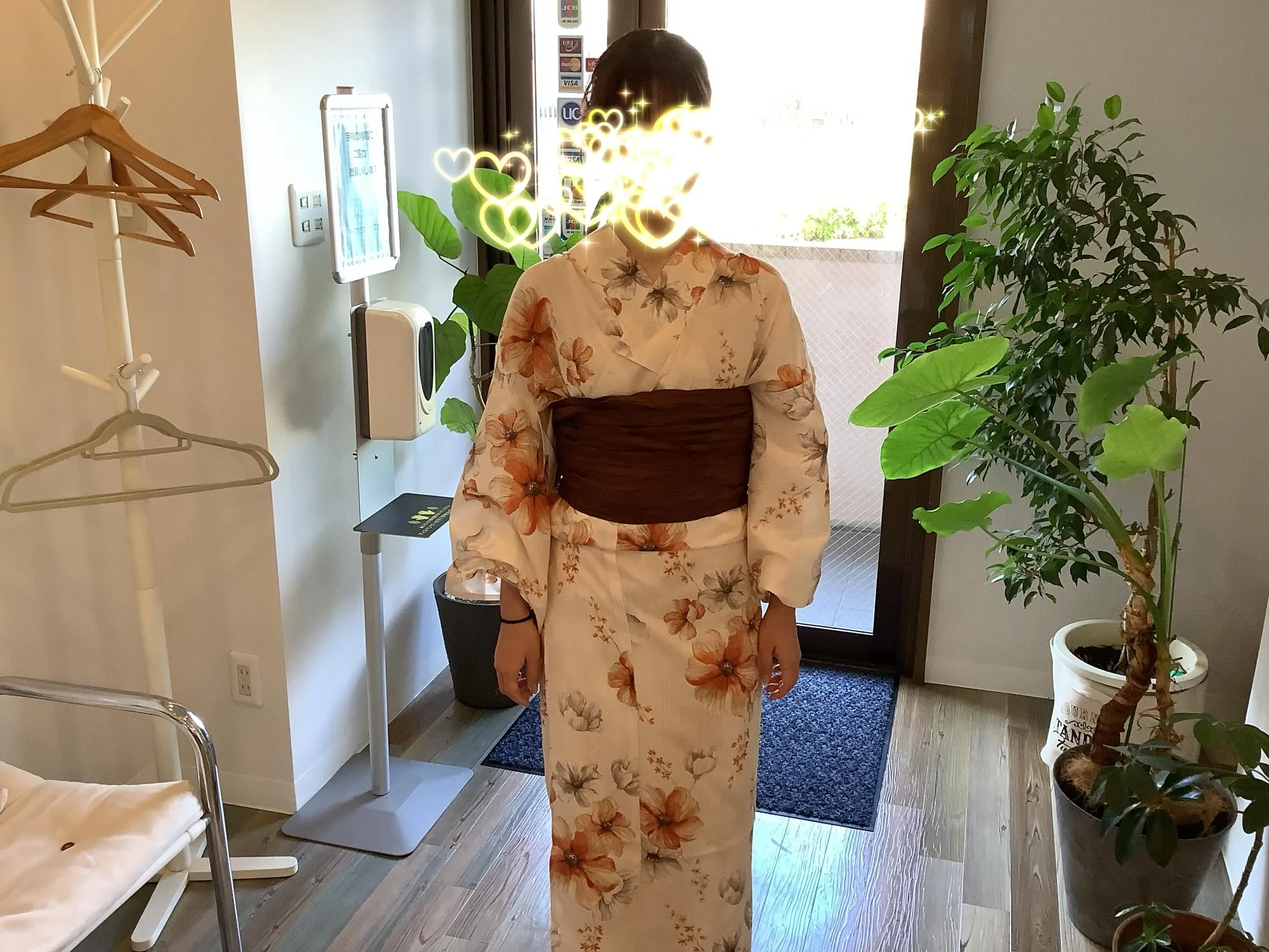 今年初の浴衣着付けのお客様!今夜はお天気も良く涼しそうで気持...